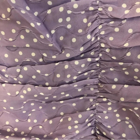 For Love and Lemons Chelsea Purple and White Lovecore Mini Dress Size Small NWT - Picture 6 of 11